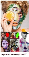 اکشن فتوشاپ ایجاد افکت نقاشی بر روی پوست از گرافیک ریورGraphicriver Skin Painting Photoshop Action