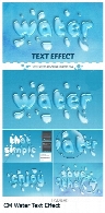 قالب لایه باز افکت متن آب شفاف برای فتوشاپCM Water Text Effect