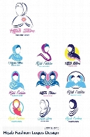 تصاویر وکتور آرم و لوگوی حجابHijab Fashion Modern Logos Design