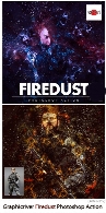 اکشن فتوشاپ ایجاد افکت گرد و غبار آتشی بر روی تصاویر از گرافیک ریورGraphicriver Firedust Photoshop Action