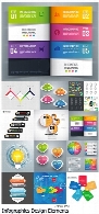 تصاویر وکتور قالب آماده نمودارهای اینفوگرافیکی متنوعInfographics Design Elements