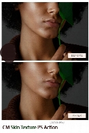 اکشن فتوشاپ ساخت تکسچر پوست صورتCM Skin Texture PS Action