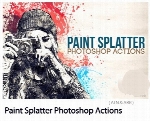 اکشن فتوشاپ تبدیل تصاویر به نقاشی با رنگ های پخش شدهPaint Splatter Photoshop Actions