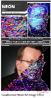 اکشن فتوشاپ ایجاد افکت هنری نورهای رنگی نئون بر روی تصاویر از گرافیک ریورGraphicriver Neon Art Image Effect