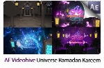 پروژه آماده افترافکت قالب آماده اینترو ماه مبارک رمضان به همراه آموزش ویدئویی از ویدئوهایوVideohive Universe Zoom In Out Ramadan Kareem AE Templates