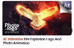 پروژه آماده افترافکت ساخت لوگو و تصاویر متحرک با افکت انفجار آتش به همراه آموزش ویدئویی از ویدئوهایوVideohive Fire Explosion Logo And Photo Animation After