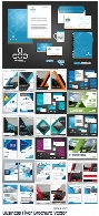 مجموعه تصاویر وکتور قالب آماده بروشور و فلایرهای تجاری متنوعBusiness Flyer Brochure Cover Template Vector