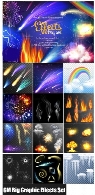 مجموعه تصاویر کلیپ آرت افکت های متنوع دود، انفجار، آتش، رنگین کمان، قندیل و ...CM Big Graphic Effects Set