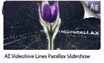 پروژه آماده افترافکت اسلاید شو با افکت پارالاکس خط خطی از ویدئوهایوVideohive Lines Parallax Slideshow AE Templates