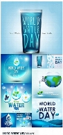 تصاویر وکتور قالب آماده روز جهانی آب، قطره آب، ذخیره آبWorld Water Day
