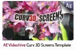پروژه آماده افترافکت نمایش تصاویر با افکت تورفتگی سه بعدی از ویدئوهایوVideohive Curv 3D Screens After Effects Templates