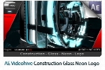پروژه آماده افترافکت نمایش لوگوی شیشه ای با افکت نورهای نئون به همراه آموزش ویدئویی از ویدئوهایوVideohive Construction Glass Neon Logo AE Templates