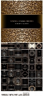 مجموعه تصاویر وکتور فریم های طلایی تزئینیVintage Frame With Gold Swirly Borders