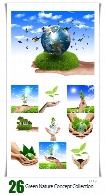 تصاویر با کیفیت مفهومی طبیعت، گیاهان و محیط زیستGreen Nature Concept Collection