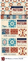 مجموعه تصاویر وکتور پترن با طرح های متنوع اسلیمیCM Moroccan Pattern Bundle