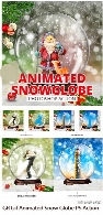 اکشن فتوشاپ ساخت تصاویر با افکت ریزش برف متحرک در گوی از گرافیک ریورGraphicRiver Gif Animated Snow Globe Photoshop Action