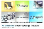 پروژه آماده افترافکت نمایش لوگو با افکت ساده سه بعدی به همراه آموزش ویدئویی از ویدئوهایوVideohive Simple 3D Logo After Effects Templates