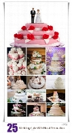 تصاویر با کیفیت کیک عروسی با تزئینات گلCreative Wedding Cake With Original Floral Decoration