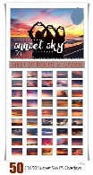 50 تصویر با کیفیت آسمان ابری و غروب آفتابCM 50 Sunset Sky Photoshop Overlays