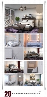 تصاویر با کیفیت طراحی داخلی سه بعدی اتاق خواب با مبلمانBedroom Interior With Sofa 3D Illustration