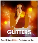 اکشن فتوشاپ ایجاد افکت بوکه های درخشان بر روی تصاویر به همراه آموزش ویدئویی از گرافیک ریورGraphicRiver Glitters Photoshop Action