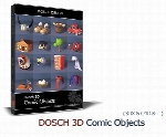 مدل های سه بعدی اشیاء کارتونی کمیکDOSCH 3D Comic Objects