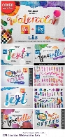 مجموعه عناصر طراحی آبرنگی برای ایلوستریتور و فتوشاپCM Combo Watercolor Lab Ai+Ps