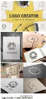 مجموعه تصاویر وکتور گل و ماندالا برای طراحی لوگوCM Logo Creator Flowers And Mandala