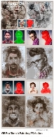 اکشن فتوشاپ تبدیل تصاویر به طرح اولیه نقاشی حرفه ای از گرافیک ریورGraphicRiver Pro Sketch Painting Photoshop Action