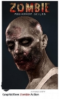 اکشن فتوشاپ ایجاد افکت زامبی ترسناک بر روی تصاویر به همراه آموزش ویدئویی از گرافیک ریورGraphicRiver Zombie Action