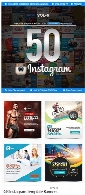 تصاویر لایه باز قالب آماده بنرهای تجاری اینستاگرام از گرافیک ریورGraphicRiver Instagram Template Banners