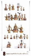 تصاویر با کیفیت اشیاء مسی تزئینی کوزه، پارچ، آفتابه و ...Copper Jug With A Traditional Arabic Ornaments