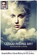 اکشن فتوشاپ ایجاد افکت هنری ابرها بر روی تصاویر به همراه آموزش ویدئویی از گرافیک ریورGraphicRiver Cloud Rising Art Photoshop Action