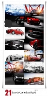 تصاویر با کیفیت اتومبیل اسپرت لوکس در پس زمینه مشکی و نورانیSports Car In Spotlight Black Background Shiny New Luxurious