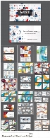 تصاویر وکتور بروشور، فلایر و کارت ویزیت فانتزیBusiness Card Brochure And Flyer Templates Vector