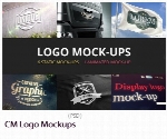 موکاپ لایه باز لوگوی پیکسلی، پارچه ای، چاپی، دیوار و ...CM Logo Mockups
