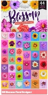 44 تصویر کلیپ آرت گل و شکوفه های متنوعCM Blossom Floral Designer Kit