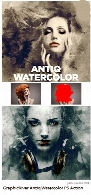 اکشن فتوشاپ تبدیل تصاویر به نقاشی آبرنگی آنتیک به همراه آموزش ویدئویی از گرافیک ریورGraphicRiver Antiq Watercolor CS3+ Photoshop Action