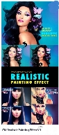 اکشن فتوشاپ ایجاد افکت نقاشی واقعی بر روی تصاویرCM Realistic Painting Effect V.1