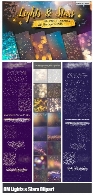 مجموعه تصاویر کلیپ آرت عناصر طراحی نورانی و ستاره های درخشان به همراه پس زمینهCM Lights And Stars Clipart Backgrounds