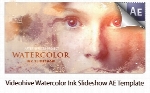 قالب اسلایدشو آماده نمایش تصاویر با افکت لکه های آبرنگی و جوهر از ویدئوهایوVideohive Watercolor Ink Slideshow After Effects Template