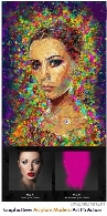 اکشن فتوشاپ ایجاد افکت هنری نقاشی اکریلیک بر روی تصاویر به همراه آموزش ویدئویی از گرافیک ریورGraphicRiver Acrylum Modern Art Photoshop Action