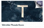 قالب آماده افترافکت نمایش لوگو با افکت رعد و برق و باران به همراه آموزش ویدئویی از ویدئوهایوVideohive ThunderStorm