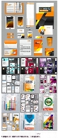 مجموعه تصاویر وکتور ست اداری، کارت ویزیت، سربرگ و بروشور با طرح های متنوعCorporate Identity Business Templates Vector