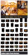 80 تصویر کلیپ آرت افکت های نورانی طلاییCM 80 Golden Lights Photo Overlays