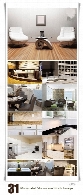 مجموعه تصاویر با کیفیت طراحی داخلی ساده خانهMinimalist Showcase Stock Image