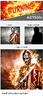 اکشن فتوشاپ ایجاد افکت سوزاندن بر روی تصاویر از گرافیک ریورGraphicRiver Burning Action