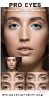 اکشن فتوشاپ تغییر رنگ چشم پیشرفته به همراه آموزش ویدئویی از گرافیک ریورGraphicRiver Pro Eyes Enhancement And Color Change PS Action