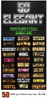 50 تصویر لایه باز استایل با افکت های متنوع از گرافیک یورGraphicRiver 50 Elegant Photoshop Styles Bundle