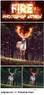 اکشن فتوشاپ ایجاد افکت شعله آتش بر روی تصاویر از گرافیک ریورGraphicRiver Fire Photoshop Action